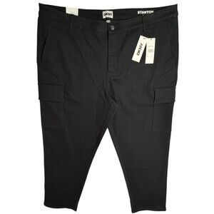 DKNY Mens 42x30 Pants Black Cargo Modern Slim Fit Casual Stretch New